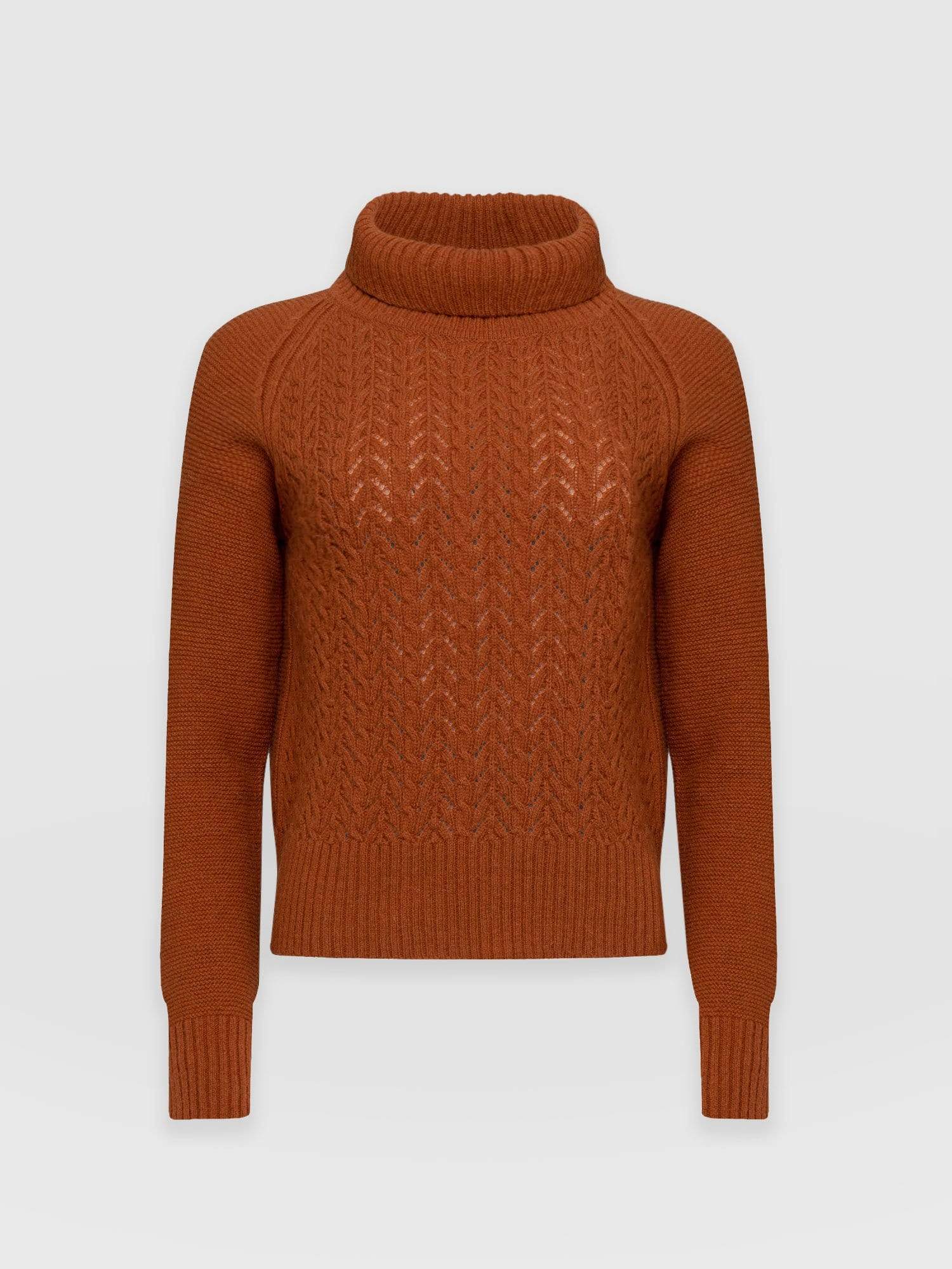 Glen Cable Knit Jumper - Whisky